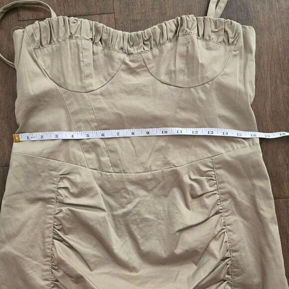 Nanette Lepore “Amorous” Strap Dress Khaki size 10 M new - Picture 13 of 16